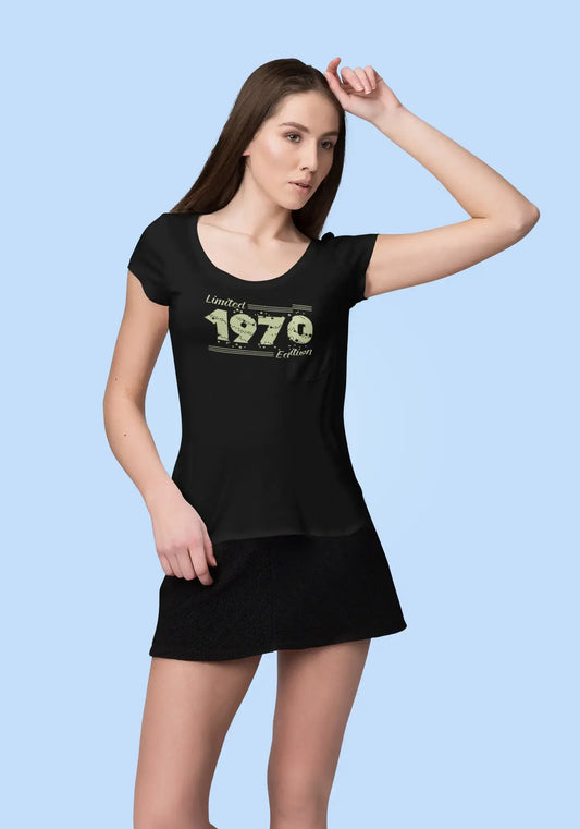 1970 Limited Edition Star, Women's T-shirt, Black, Birthday Gift 00383