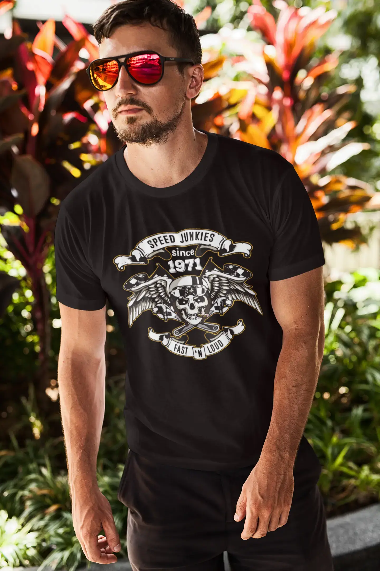 Speed Junkies Since 1971 Men's T-shirt Black Birthday Gift 00462