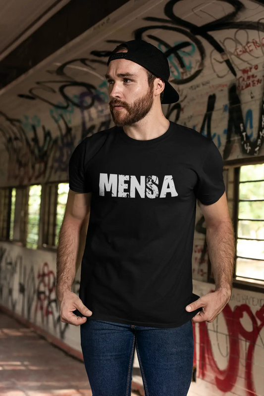 mensa Men's Retro T shirt Black Birthday Gift 00553