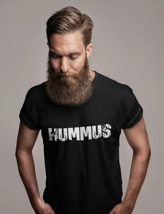 hummus Men's Vintage T shirt Black Birthday Gift 00554