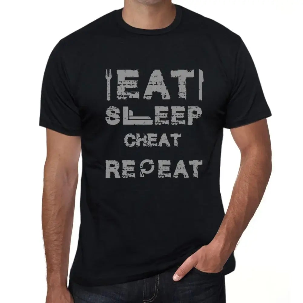 Men's Graphic T-Shirt Eat Sleep Cheat Repeat Eco-Friendly Limited Edition Short Sleeve Tee-Shirt Vintage Birthday Gift Novelty