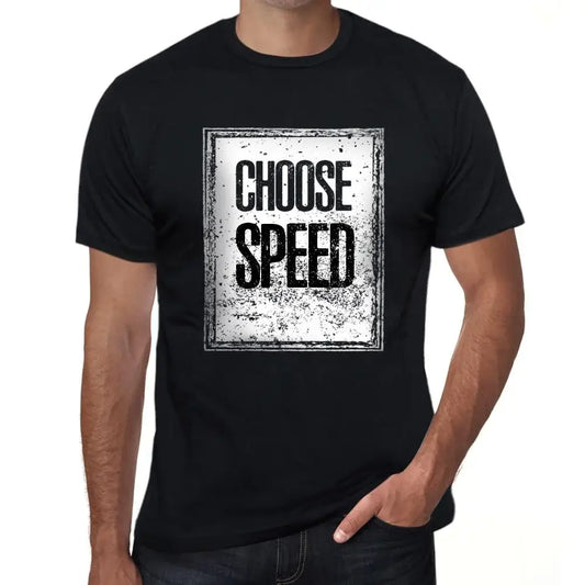 Men's Graphic T-Shirt Choose Speed Eco-Friendly Limited Edition Short Sleeve Tee-Shirt Vintage Birthday Gift Novelty