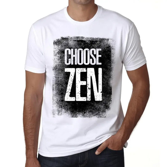 Men's Graphic T-Shirt Choose Zen Eco-Friendly Limited Edition Short Sleeve Tee-Shirt Vintage Birthday Gift Novelty