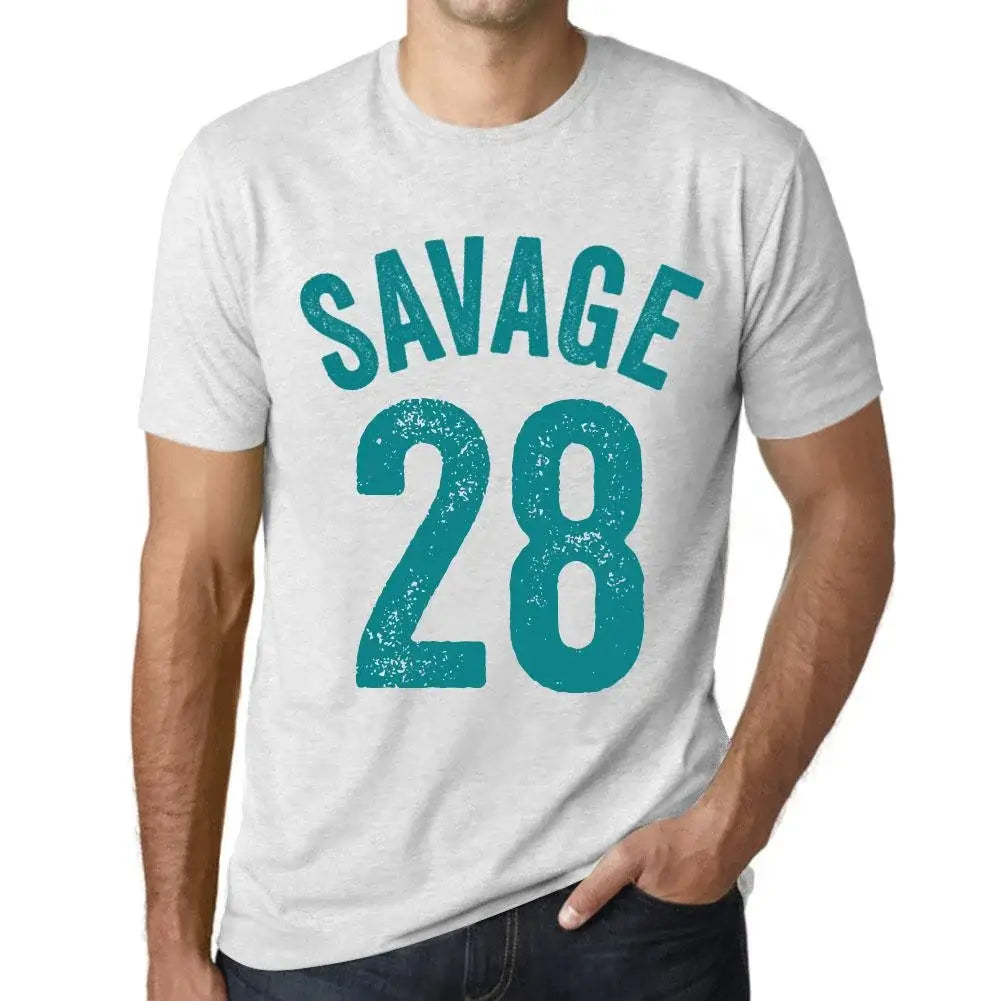 Men's Graphic T-Shirt Savage 28 28th Birthday Anniversary 28 Year Old Gift 1996 Vintage Eco-Friendly Short Sleeve Novelty Tee