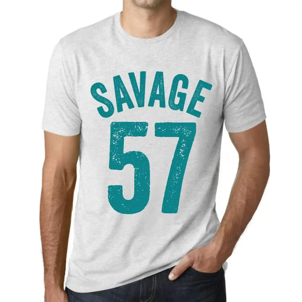 Men's Graphic T-Shirt Savage 57 57th Birthday Anniversary 57 Year Old Gift 1967 Vintage Eco-Friendly Short Sleeve Novelty Tee