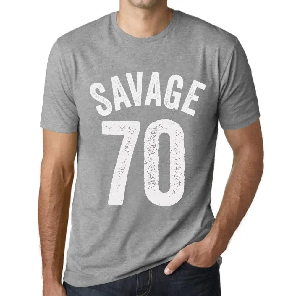 Men's Graphic T-Shirt Savage 70 70th Birthday Anniversary 70 Year Old Gift 1954 Vintage Eco-Friendly Short Sleeve Novelty Tee