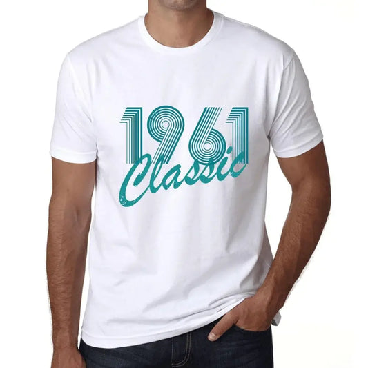 Men's Graphic T-Shirt Classic 1961 63rd Birthday Anniversary 63 Year Old Gift 1961 Vintage Eco-Friendly Short Sleeve Novelty Tee