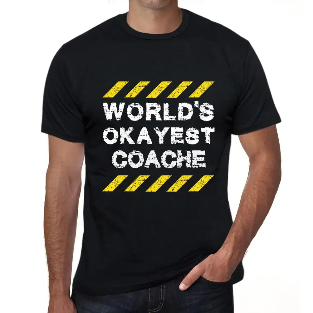 Men's Graphic T-Shirt Worlds Okayest Coache Eco-Friendly Limited Edition Short Sleeve Tee-Shirt Vintage Birthday Gift Novelty