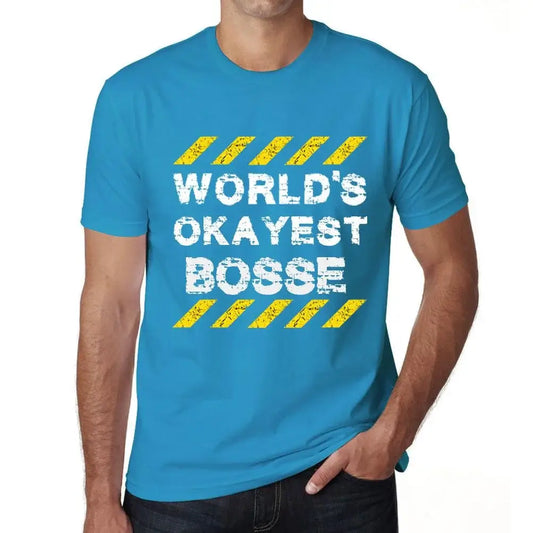 Men's Graphic T-Shirt Worlds Okayest Bosse Eco-Friendly Limited Edition Short Sleeve Tee-Shirt Vintage Birthday Gift Novelty