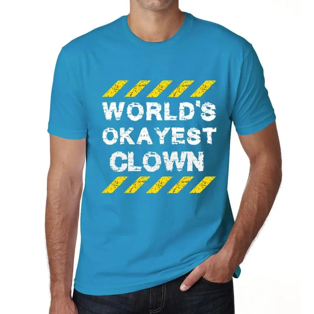 Men's Graphic T-Shirt Worlds Okayest Clown Eco-Friendly Limited Edition Short Sleeve Tee-Shirt Vintage Birthday Gift Novelty