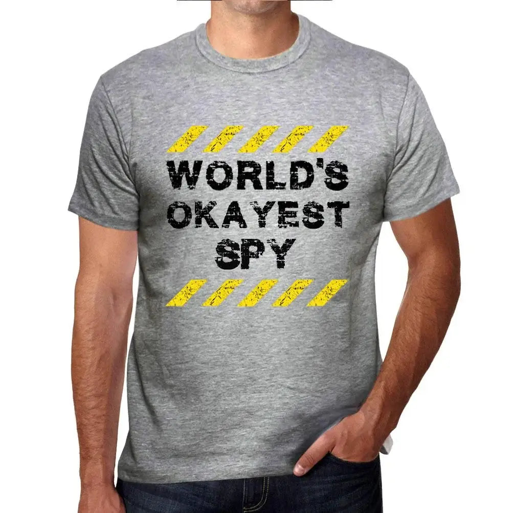 Men's Graphic T-Shirt Worlds Okayest Spy Eco-Friendly Limited Edition Short Sleeve Tee-Shirt Vintage Birthday Gift Novelty