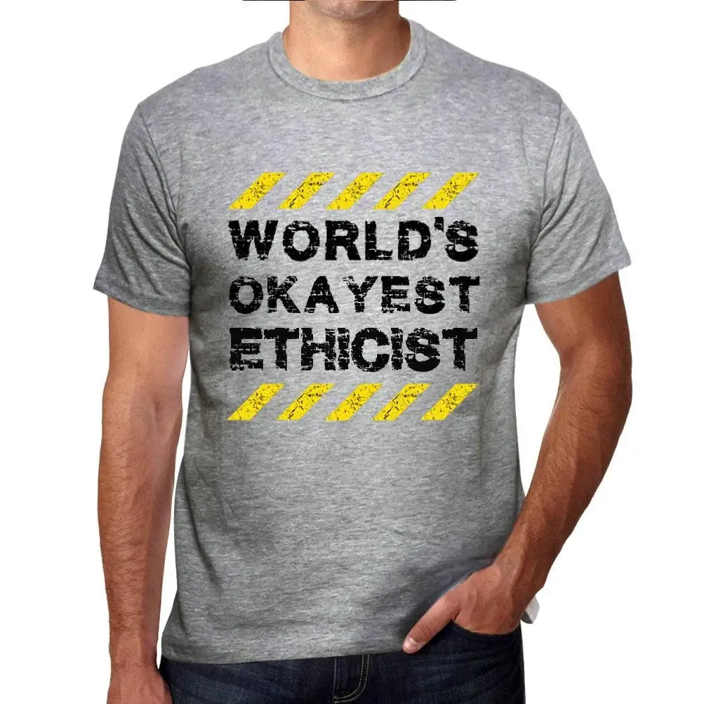 Men's Graphic T-Shirt Worlds Okayest Ethicist Eco-Friendly Limited Edition Short Sleeve Tee-Shirt Vintage Birthday Gift Novelty