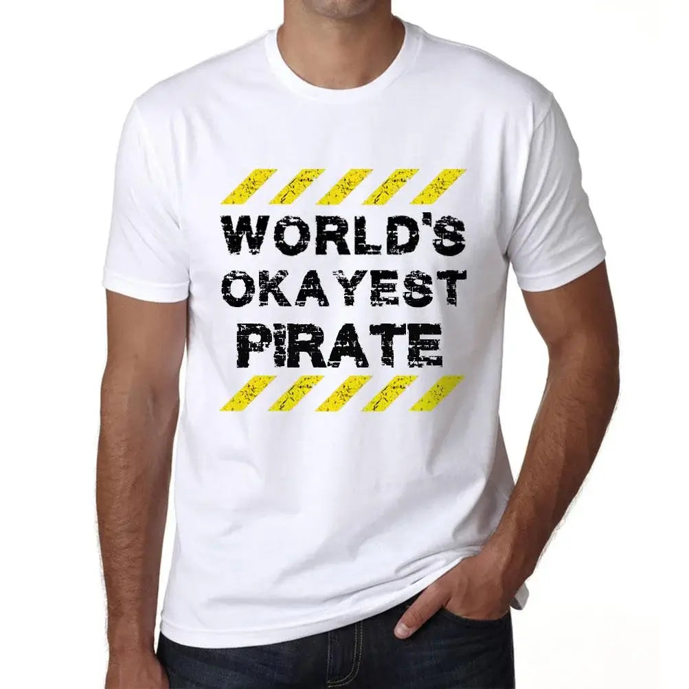 Men's Graphic T-Shirt Worlds Okayest Pirate Eco-Friendly Limited Edition Short Sleeve Tee-Shirt Vintage Birthday Gift Novelty