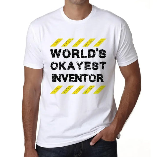 Men's Graphic T-Shirt Worlds Okayest Inventor Eco-Friendly Limited Edition Short Sleeve Tee-Shirt Vintage Birthday Gift Novelty