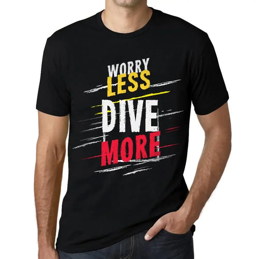 Men's Graphic T-Shirt Worry Less Dive More Eco-Friendly Limited Edition Short Sleeve Tee-Shirt Vintage Birthday Gift Novelty