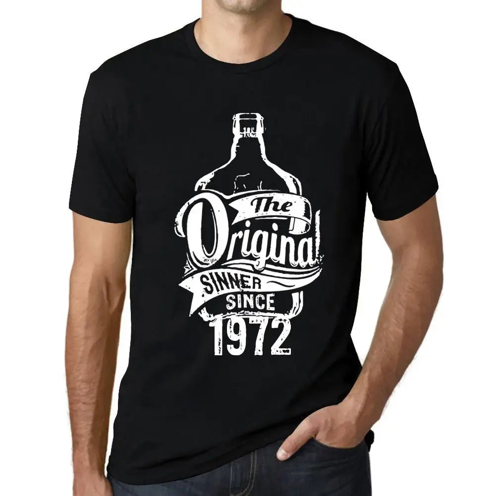 Men's Graphic T-Shirt The Original Sinner Since 1972 52nd Birthday Anniversary 52 Year Old Gift 1972 Vintage Eco-Friendly Short Sleeve Novelty Tee