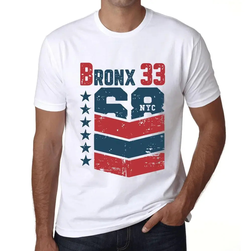 Men's Graphic T-Shirt Bronx 33 33rd Birthday Anniversary 33 Year Old Gift 1991 Vintage Eco-Friendly Short Sleeve Novelty Tee