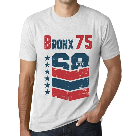 Men's Graphic T-Shirt Bronx 75 75th Birthday Anniversary 75 Year Old Gift 1949 Vintage Eco-Friendly Short Sleeve Novelty Tee