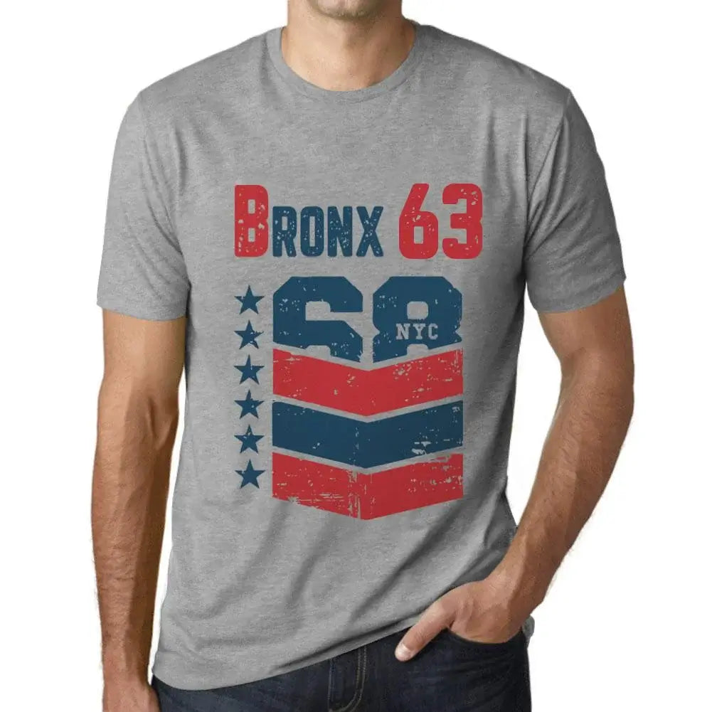 Men's Graphic T-Shirt Bronx 63 63rd Birthday Anniversary 63 Year Old Gift 1961 Vintage Eco-Friendly Short Sleeve Novelty Tee