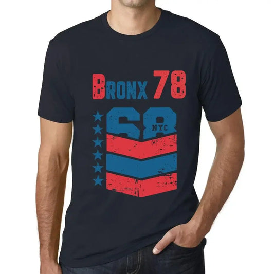 Men's Graphic T-Shirt Bronx 78 78th Birthday Anniversary 78 Year Old Gift 1946 Vintage Eco-Friendly Short Sleeve Novelty Tee