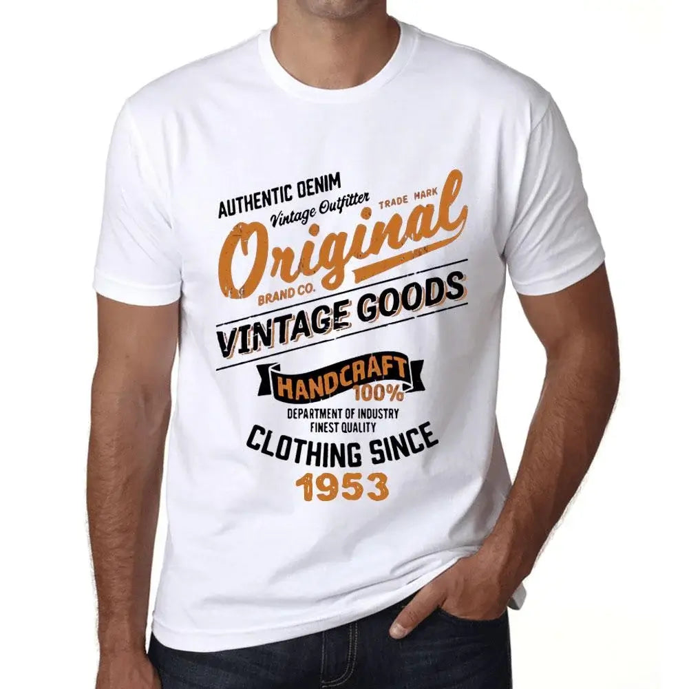 Men's Graphic T-Shirt Original Vintage Clothing Since 1953 71st Birthday Anniversary 71 Year Old Gift 1953 Vintage Eco-Friendly Short Sleeve Novelty Tee