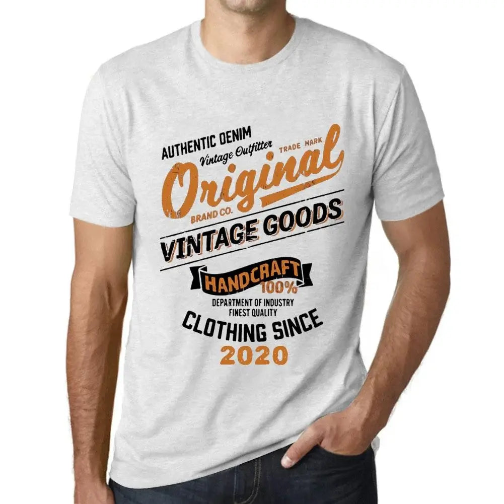 Men's Graphic T-Shirt Original Vintage Clothing Since 2020 4th Birthday Anniversary 4 Year Old Gift 2020 Vintage Eco-Friendly Short Sleeve Novelty Tee