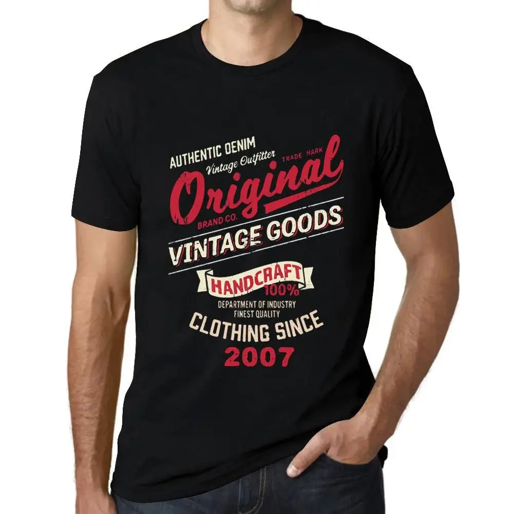 Men's Graphic T-Shirt Original Vintage Clothing Since 2007 17th Birthday Anniversary 17 Year Old Gift 2007 Vintage Eco-Friendly Short Sleeve Novelty Tee