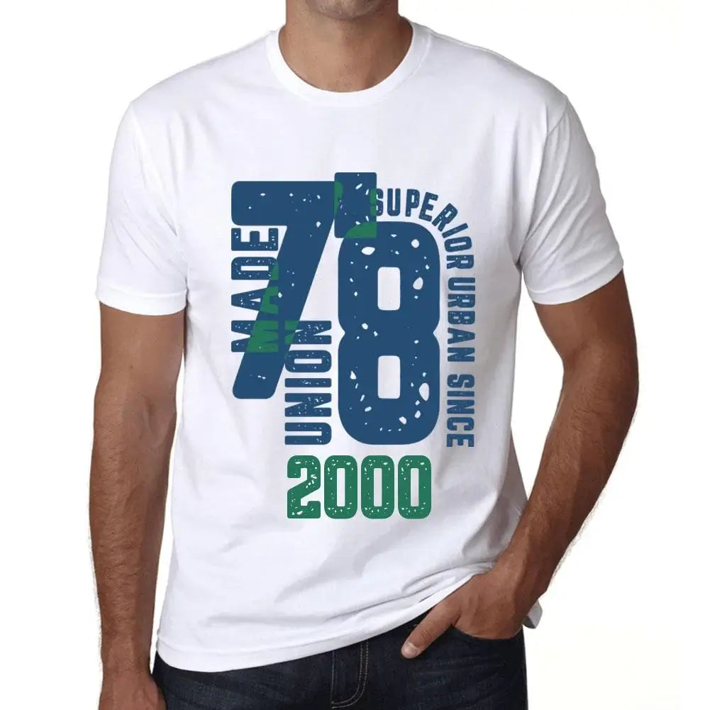 Men's Graphic T-Shirt Superior Urban Style Since 2000 24th Birthday Anniversary 24 Year Old Gift 2000 Vintage Eco-Friendly Short Sleeve Novelty Tee