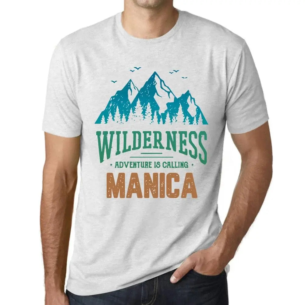 Men's Graphic T-Shirt Wilderness, Adventure Is Calling Manica Eco-Friendly Limited Edition Short Sleeve Tee-Shirt Vintage Birthday Gift Novelty