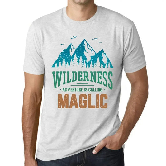 Men's Graphic T-Shirt Wilderness, Adventure Is Calling Maglic Eco-Friendly Limited Edition Short Sleeve Tee-Shirt Vintage Birthday Gift Novelty