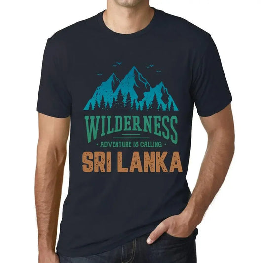 Men's Graphic T-Shirt Wilderness, Adventure Is Calling Sri Lanka Eco-Friendly Limited Edition Short Sleeve Tee-Shirt Vintage Birthday Gift Novelty