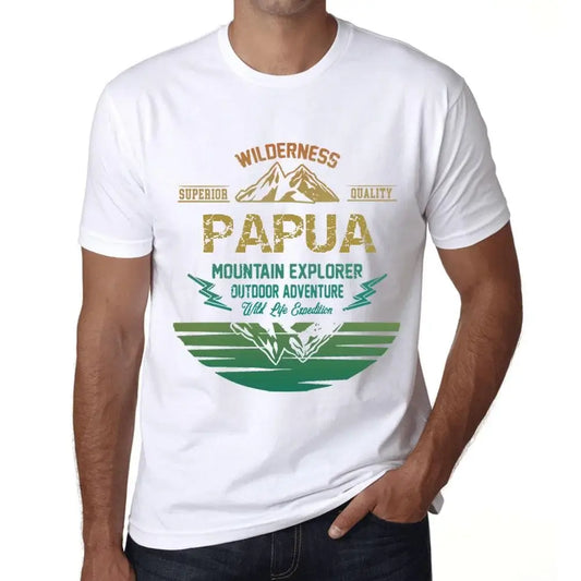 Men's Graphic T-Shirt Outdoor Adventure, Wilderness, Mountain Explorer Papua Eco-Friendly Limited Edition Short Sleeve Tee-Shirt Vintage Birthday Gift Novelty
