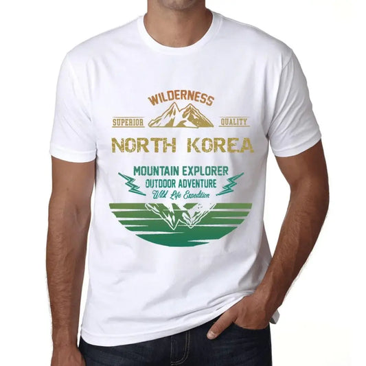 Men's Graphic T-Shirt Outdoor Adventure, Wilderness, Mountain Explorer North Korea Eco-Friendly Limited Edition Short Sleeve Tee-Shirt Vintage Birthday Gift Novelty