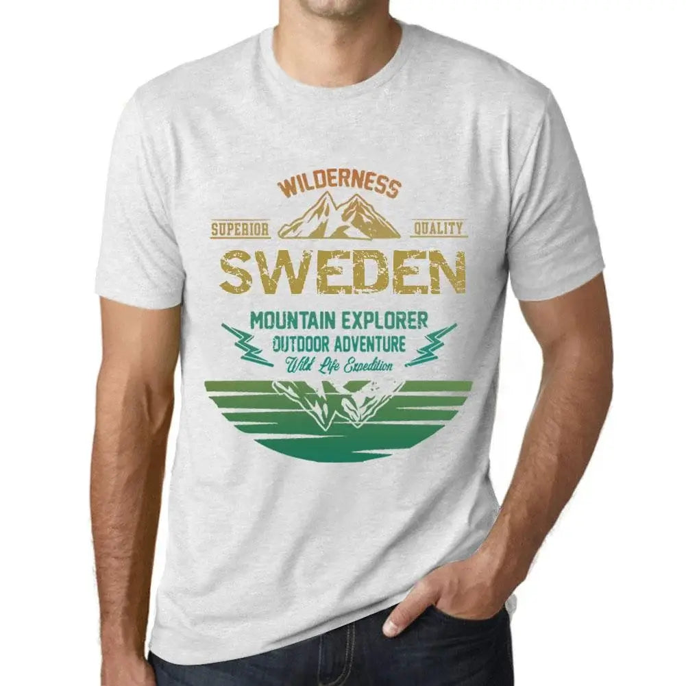 Men's Graphic T-Shirt Outdoor Adventure, Wilderness, Mountain Explorer Sweden Eco-Friendly Limited Edition Short Sleeve Tee-Shirt Vintage Birthday Gift Novelty