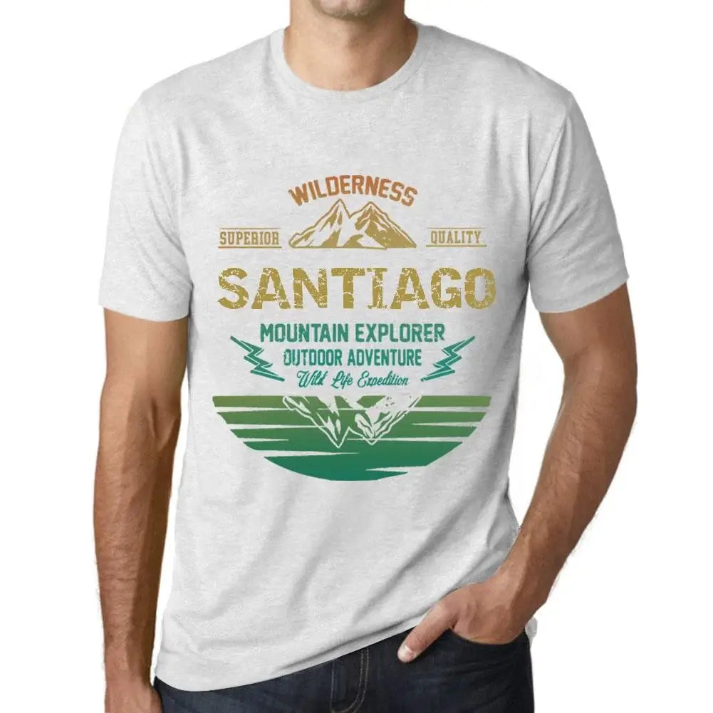 Men's Graphic T-Shirt Outdoor Adventure, Wilderness, Mountain Explorer Santiago Eco-Friendly Limited Edition Short Sleeve Tee-Shirt Vintage Birthday Gift Novelty