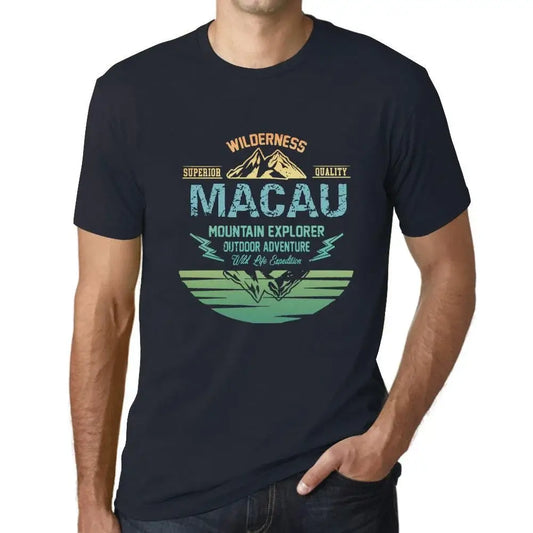Men's Graphic T-Shirt Outdoor Adventure, Wilderness, Mountain Explorer Macau Eco-Friendly Limited Edition Short Sleeve Tee-Shirt Vintage Birthday Gift Novelty