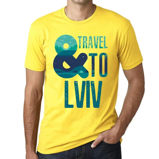 Men's Graphic T-Shirt And Travel To Lviv Eco-Friendly Limited Edition Short Sleeve Tee-Shirt Vintage Birthday Gift Novelty