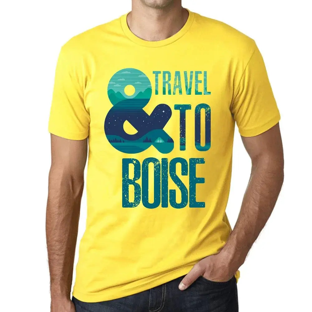 Men's Graphic T-Shirt And Travel To Boise Eco-Friendly Limited Edition Short Sleeve Tee-Shirt Vintage Birthday Gift Novelty