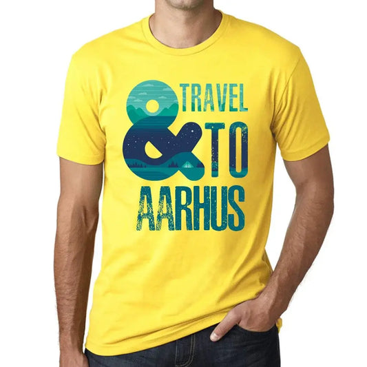 Men's Graphic T-Shirt And Travel To Aarhus Eco-Friendly Limited Edition Short Sleeve Tee-Shirt Vintage Birthday Gift Novelty