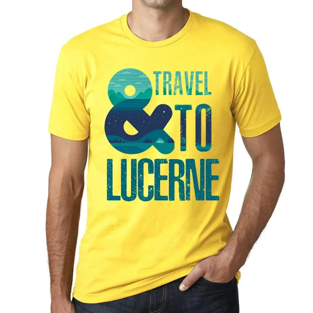 Men's Graphic T-Shirt And Travel To Lucerne Eco-Friendly Limited Edition Short Sleeve Tee-Shirt Vintage Birthday Gift Novelty