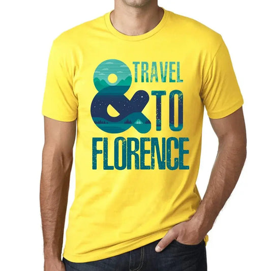 Men's Graphic T-Shirt And Travel To Florence Eco-Friendly Limited Edition Short Sleeve Tee-Shirt Vintage Birthday Gift Novelty