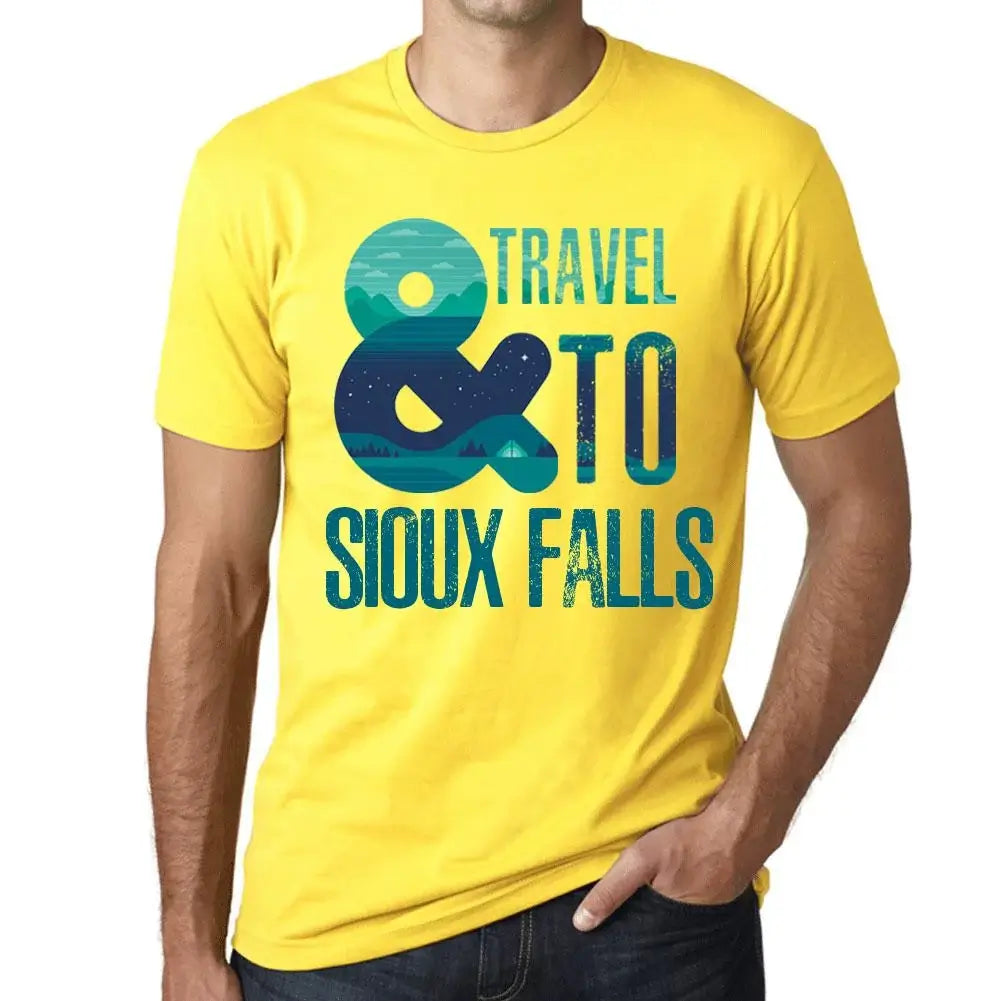 Men's Graphic T-Shirt And Travel To Sioux Falls Eco-Friendly Limited Edition Short Sleeve Tee-Shirt Vintage Birthday Gift Novelty