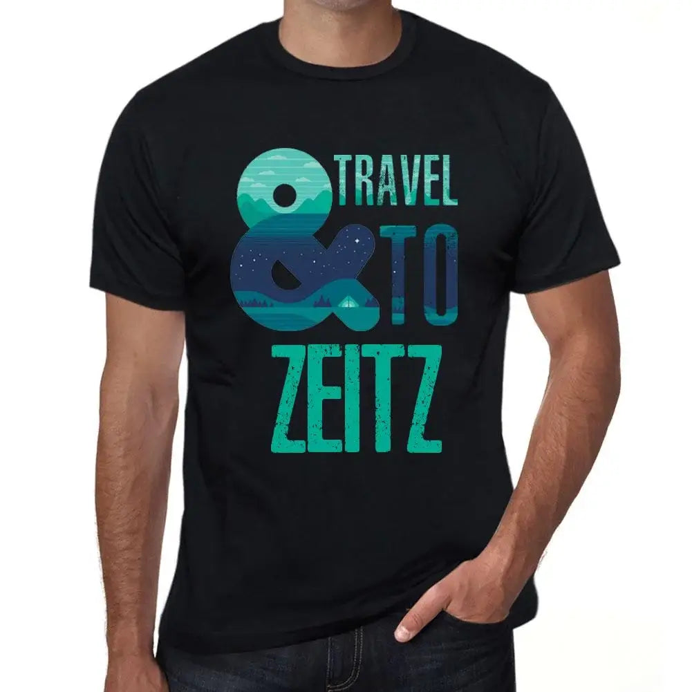 Men's Graphic T-Shirt And Travel To Zeitz Eco-Friendly Limited Edition Short Sleeve Tee-Shirt Vintage Birthday Gift Novelty