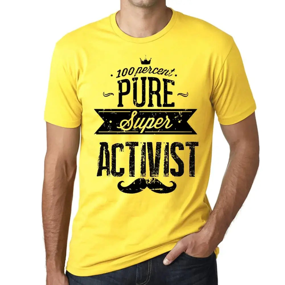 Men's Graphic T-Shirt 100% Pure Super Activist Eco-Friendly Limited Edition Short Sleeve Tee-Shirt Vintage Birthday Gift Novelty