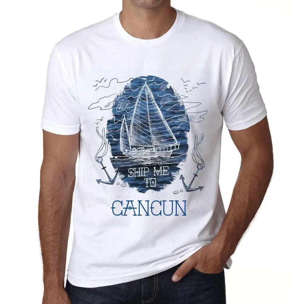Men's Graphic T-Shirt Ship Me To Cancun Eco-Friendly Limited Edition Short Sleeve Tee-Shirt Vintage Birthday Gift Novelty