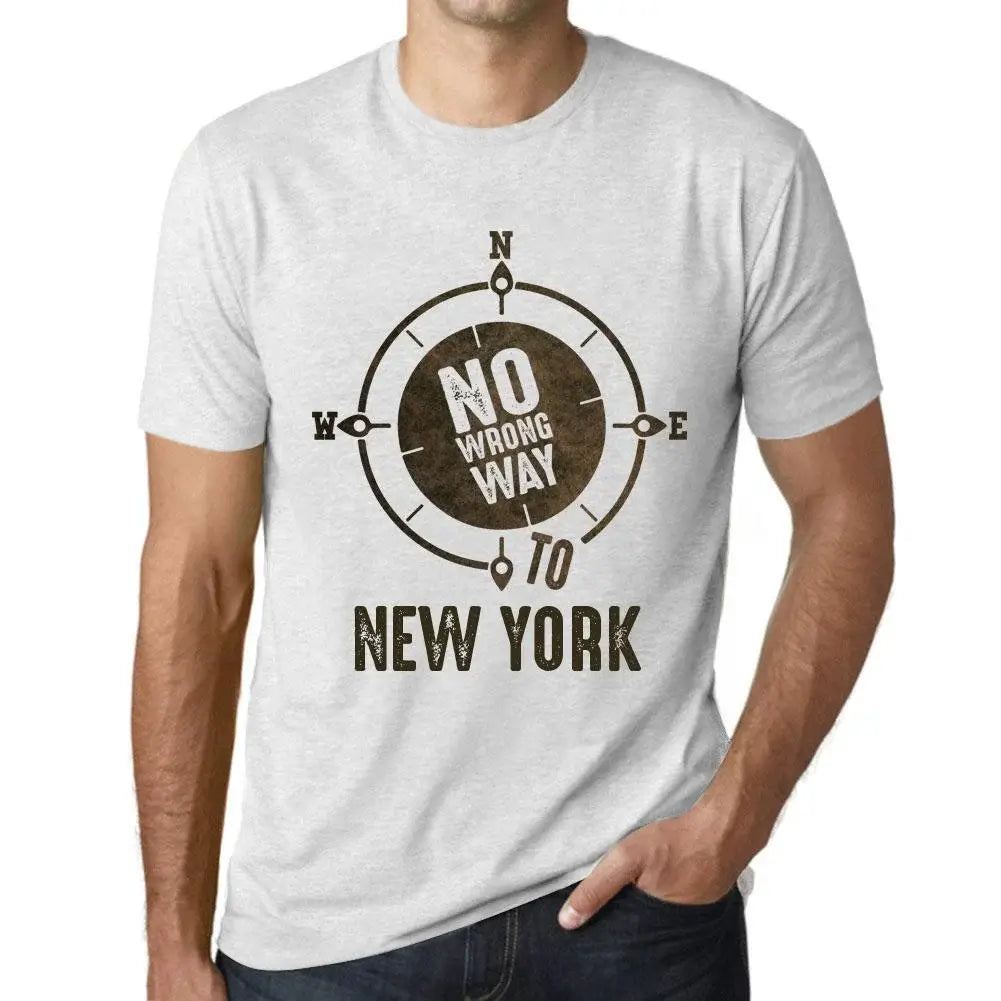 Men's Graphic T-Shirt No Wrong Way To New York Eco-Friendly Limited Edition Short Sleeve Tee-Shirt Vintage Birthday Gift Novelty