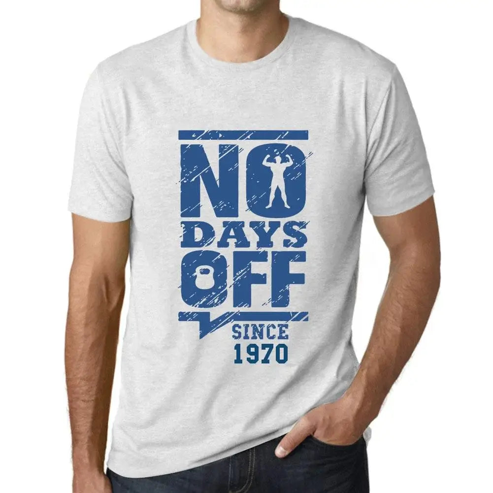 Men's Graphic T-Shirt No Days Off Since 1970 54th Birthday Anniversary 54 Year Old Gift 1970 Vintage Eco-Friendly Short Sleeve Novelty Tee