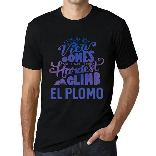 Men's Graphic T-Shirt The Best View Comes After Hardest Mountain Climb El Plomo Eco-Friendly Limited Edition Short Sleeve Tee-Shirt Vintage Birthday Gift Novelty