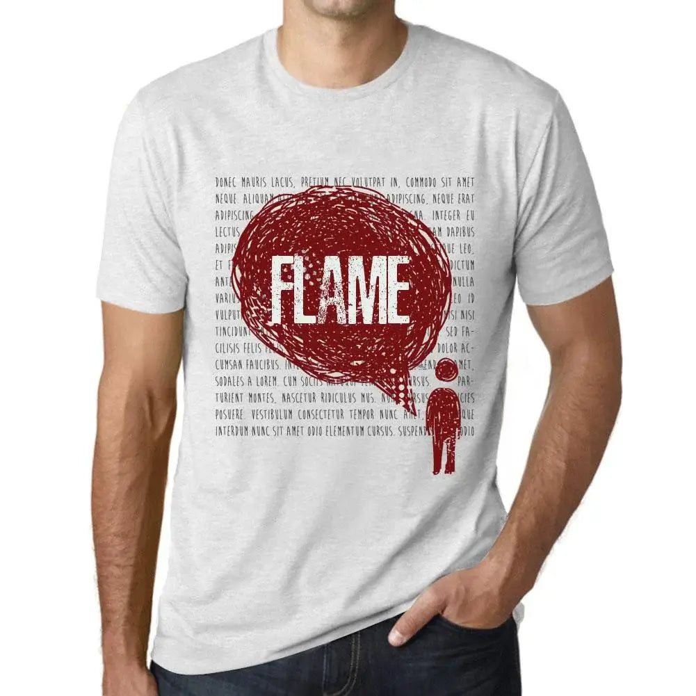 Men's Graphic T-Shirt Thoughts Flame Eco-Friendly Limited Edition Short Sleeve Tee-Shirt Vintage Birthday Gift Novelty