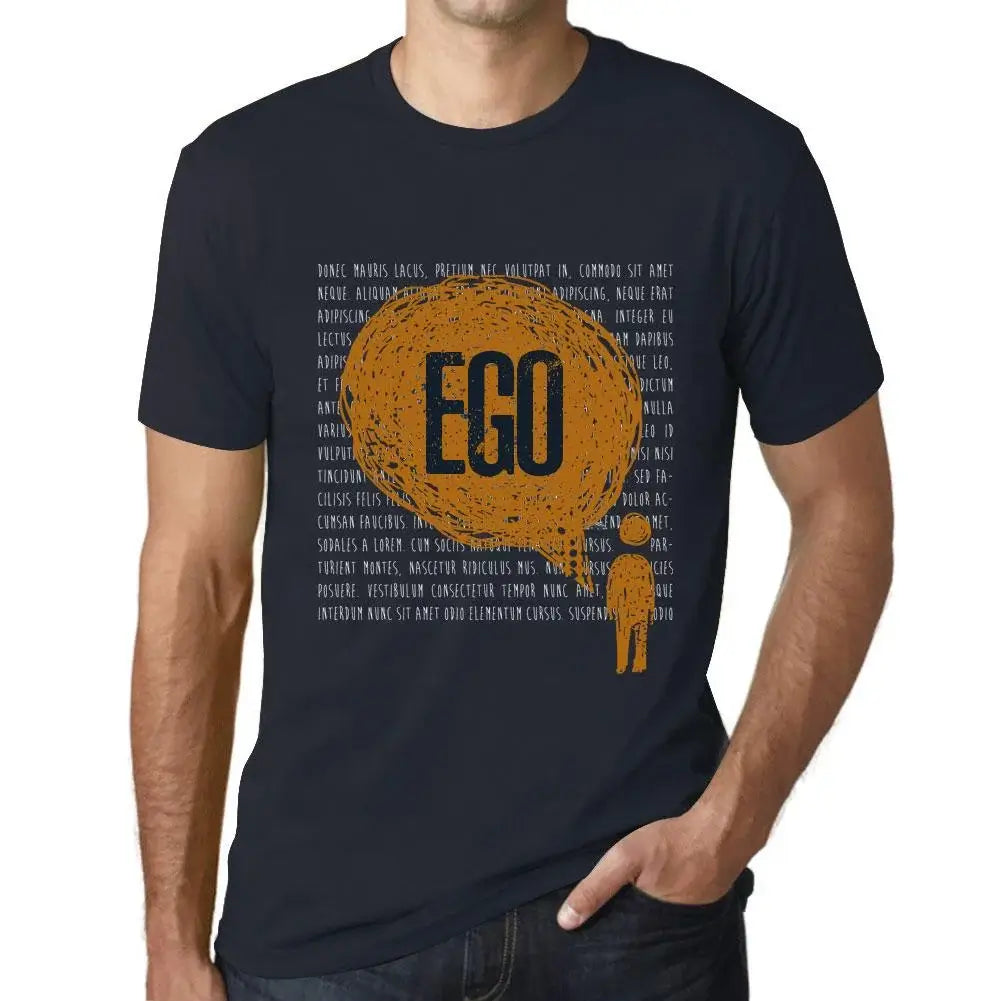 Men's Graphic T-Shirt Thoughts Ego Eco-Friendly Limited Edition Short Sleeve Tee-Shirt Vintage Birthday Gift Novelty